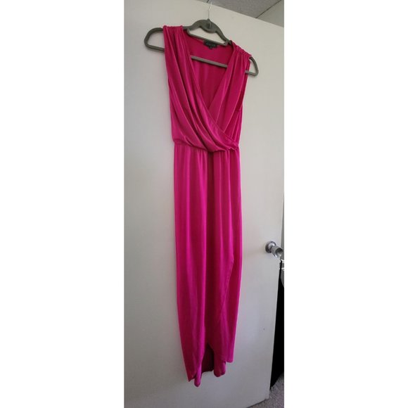 Sheike Dresses & Skirts - Sheike - Maxi Grecian-style Hot Pink Wrap Dress - Size 8